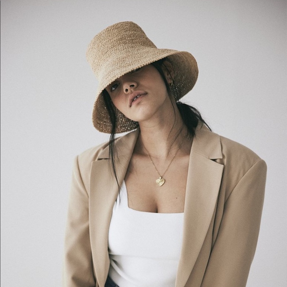 Janessa Leone Felix straw bucket hat